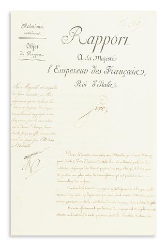 NAPOLÉON. Autograph Endorsement Signed, Approuvé / Np,
